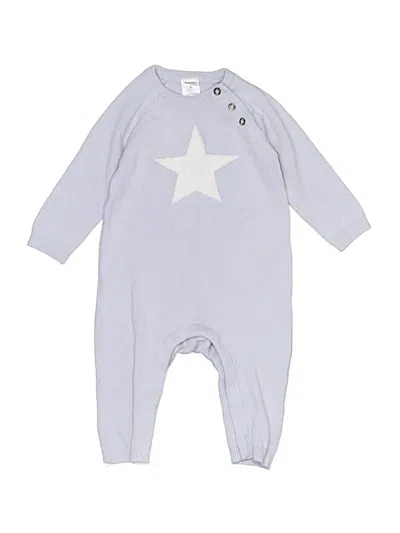 Pre-owned Nordstrom Babies' Long Sleeve Onesie In Silver