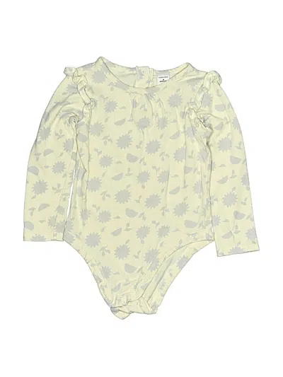Pre-owned Nordstrom Kids' Long Sleeve Onesie In Yellow