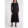 Nordstrom Long Sleeve T-shirt Dress In Black