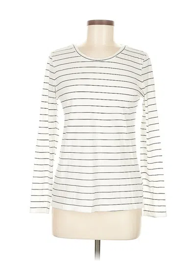 Pre-owned Nordstrom Long Sleeve T-shirt In White