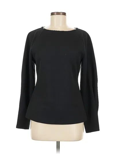 Pre-owned Nordstrom Long Sleeve Top Black Boatneck Tops