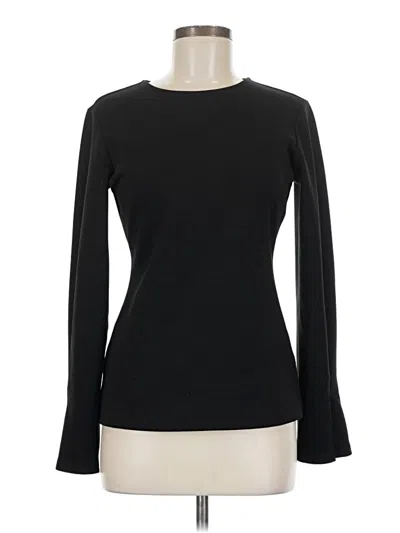 Pre-owned Nordstrom Long Sleeve Top Black Boatneck Tops