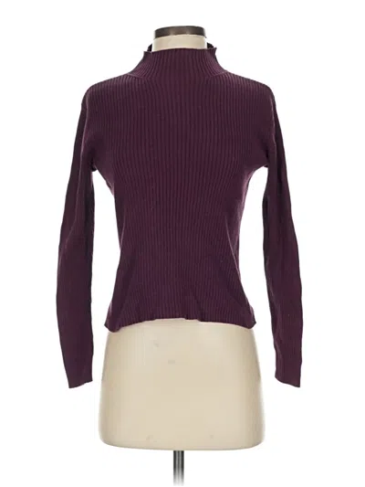 Pre-owned Nordstrom Long Sleeve Top Burgundy Turtleneck Tops