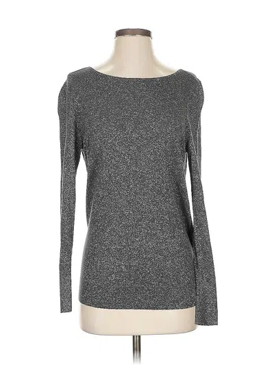 Pre-owned Nordstrom Long Sleeve Top Gray Boatneck Tops