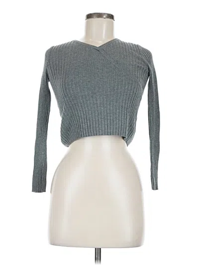 Pre-owned Nordstrom Long Sleeve Top Gray Turtleneck Tops
