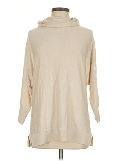 Pre-owned Nordstrom Long Sleeve Top Tan Turtleneck Tops