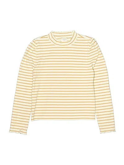 Pre-owned Nordstrom Kids' Long Sleeve Top Yellow Turtleneck Tops