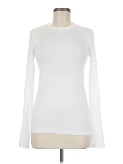 Pre-owned Nordstrom Long Sleeve T-shirt In White