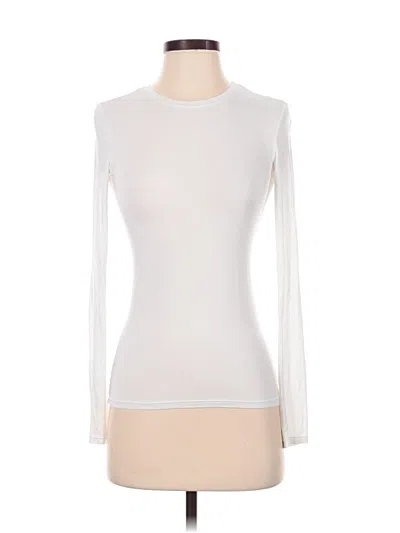Pre-owned Nordstrom Long Sleeve T-shirt In White