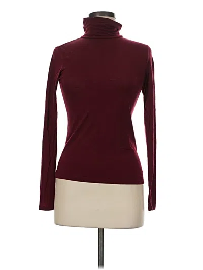 Pre-owned Nordstrom Long Sleeve Turtleneck In Burgundy