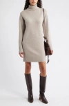 Nordstrom Long Sleeve Wool & Cashmere Sweater Dress In Neutral