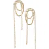 Nordstrom Loop Crystal Earrings In Clear- Gold