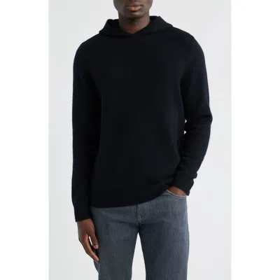 Nordstrom Luxe Cashmere Hooded Sweater In Black