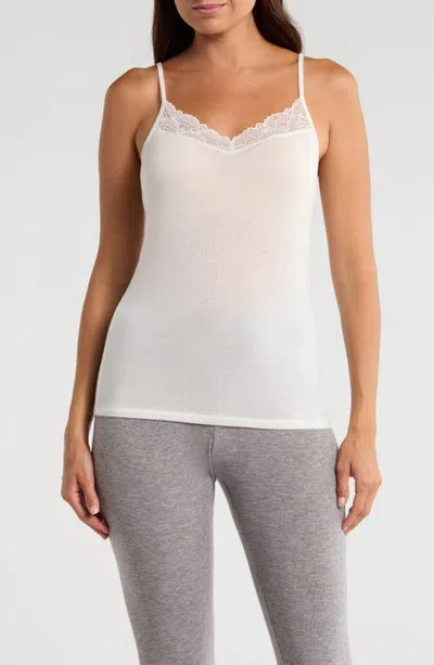 Nordstrom Luxe Lace Trim Layering Camisole In White
