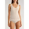 Nordstrom Luxe Layering Cotton Blend Tank Top In White