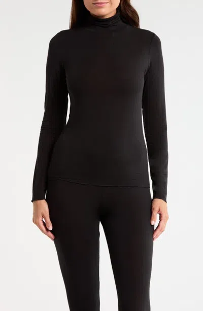 Nordstrom Luxe Layering Turtleneck Top In Black