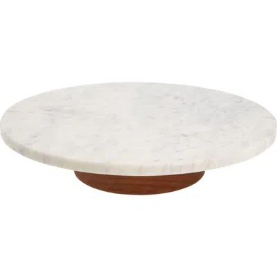 Nordstrom Marble Lazy Susan In White Cloud Marble