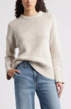 Nordstrom Marled Cotton & Wool Crewneck Sweater