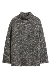 Nordstrom Marled Turtleneck Merino Wool Blend Sweater In Gray