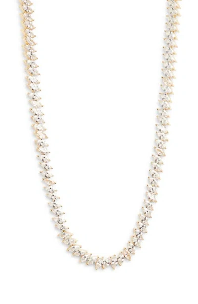 Nordstrom Marquise Cubic Zirconia Eternity Necklace In Gold