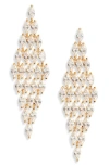 Nordstrom Marquise Cubic Zirconia Kite Drop Earrings In Clear- Gold