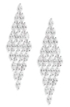 Nordstrom Marquise Cubic Zirconia Kite Drop Earrings In Silver