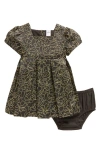 NORDSTROM MATCHING FAMILY MOMENTS METALLIC JACQUARD DRESS WITH BLOOMERS