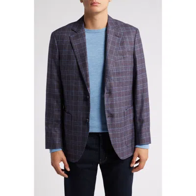 Nordstrom Mazara Plaid Wool Sport Coat In Purple Mazara Plaid