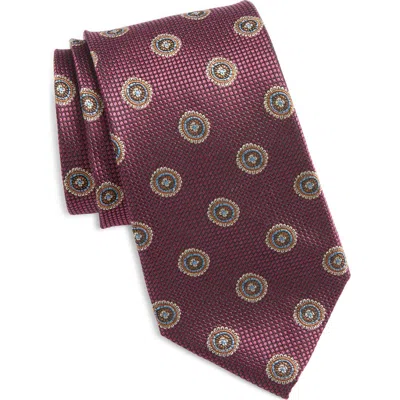 Nordstrom Medallion Silk Tie In Gray