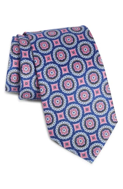 Nordstrom Medallion Silk Tie In Navy