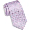 Nordstrom Medallion Silk Tie In Purple