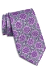Nordstrom Medallion Silk Tie In Purple
