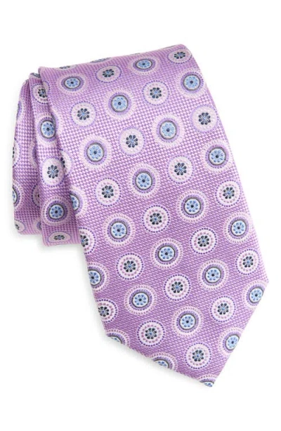 Nordstrom Medallion Silk Tie In Purple