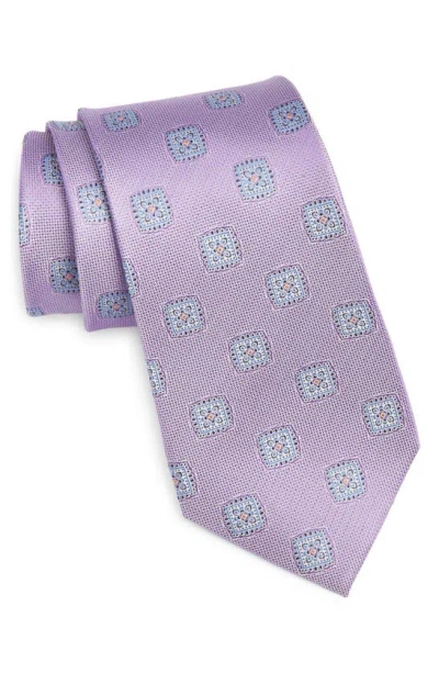 Nordstrom Medallion Silk Tie In Purple