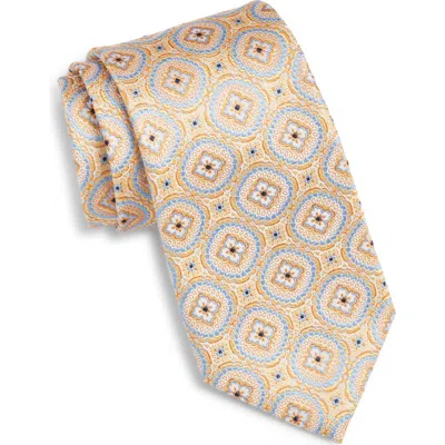 Nordstrom Medallion Silk Tie In Brown