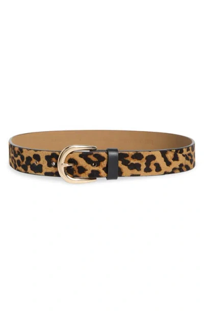 Nordstrom Melony Genuine Calf Hair Belt In Leopard