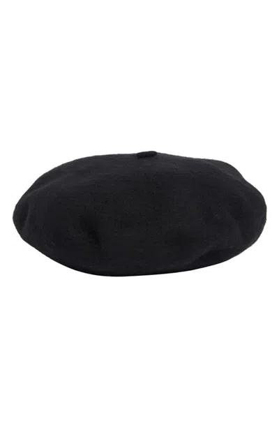Nordstrom Merino Wool Beret In Black