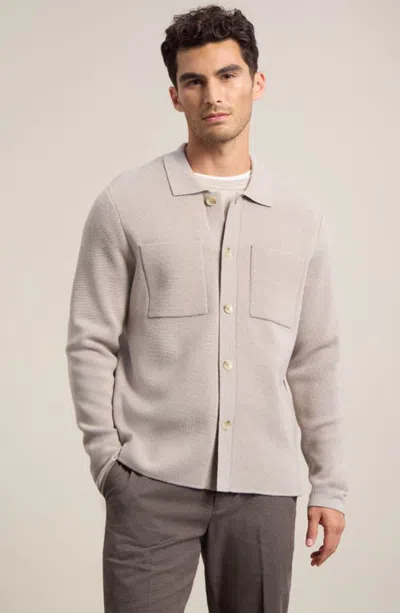 Nordstrom Merino Wool Blend Button Front Cardigan In Neutral