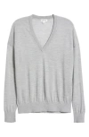 Nordstrom Merino Wool Blend Sweater In Grey Heather