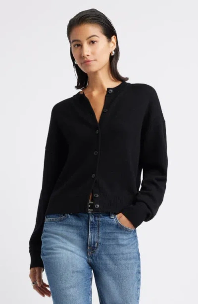 Nordstrom Merino Wool Cardigan In Black