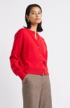 Nordstrom Merino Wool Cardigan In Red Torreador