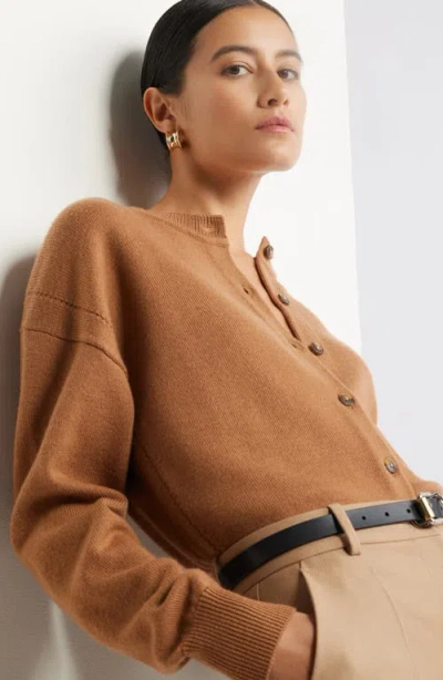 Nordstrom Merino Wool Cardigan In Tan Thrush