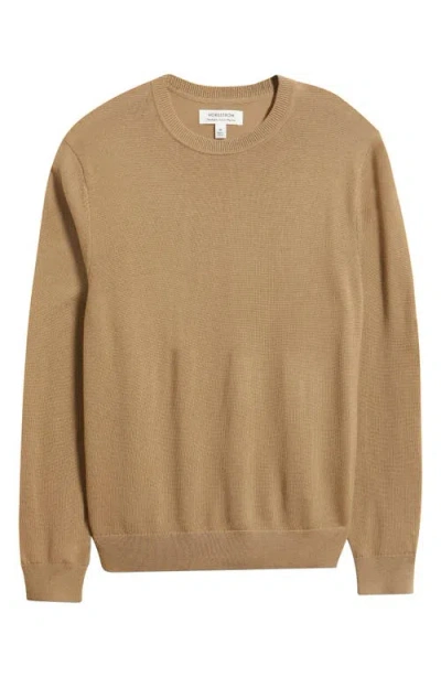 Nordstrom Merino Wool Crewneck Sweater In Brown