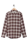 Nordstrom Merino Wool Flannel Button-up Shirt In Brown