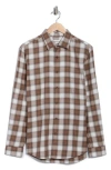 Nordstrom Merino Wool Flannel Button-up Shirt In Brown