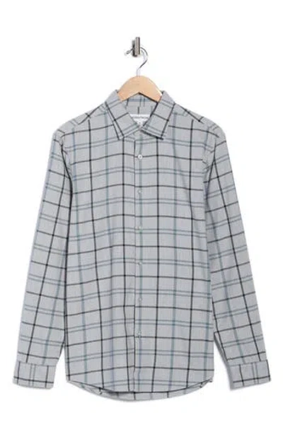 Nordstrom Merino Wool Flannel Button-up Shirt In Gray