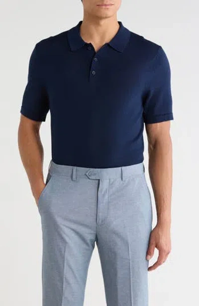 Nordstrom Merino Wool Polo In Blue
