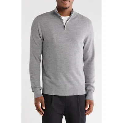Nordstrom Merino Wool Quarter Zip Pullover In Gray