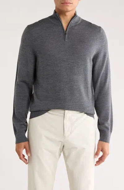 NORDSTROM NORDSTROM MERINO WOOL QUARTER ZIP SWEATER