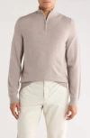 Nordstrom Merino Wool Quarter Zip Sweater In Pink